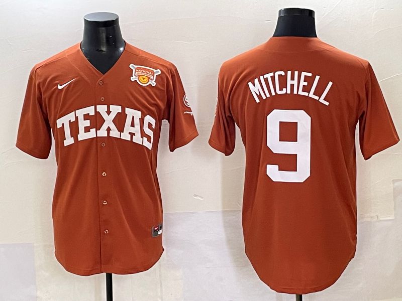 Men 2025 Texas Longhorns #9 Mitchell Brown Joint Name Nike NCAA Jersey style 16